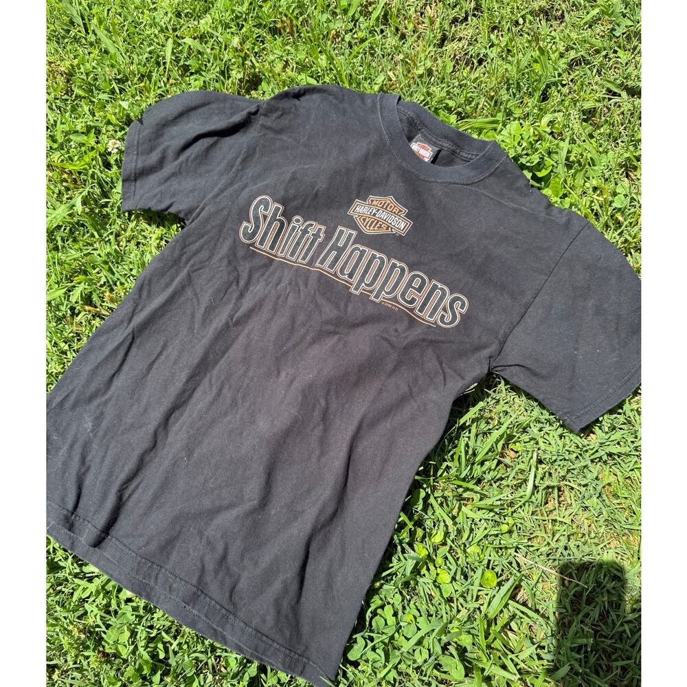 Y2K Vintage Harley "Shift Happens" Tshirt Medium